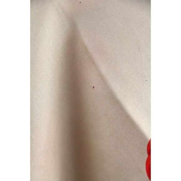 29.5"x30.5" Emanuel Ungaro BLUE BEIGE FLORAL PRINT SILK SCARF SHAWL WRAP (G89 - Picture 8 of 11